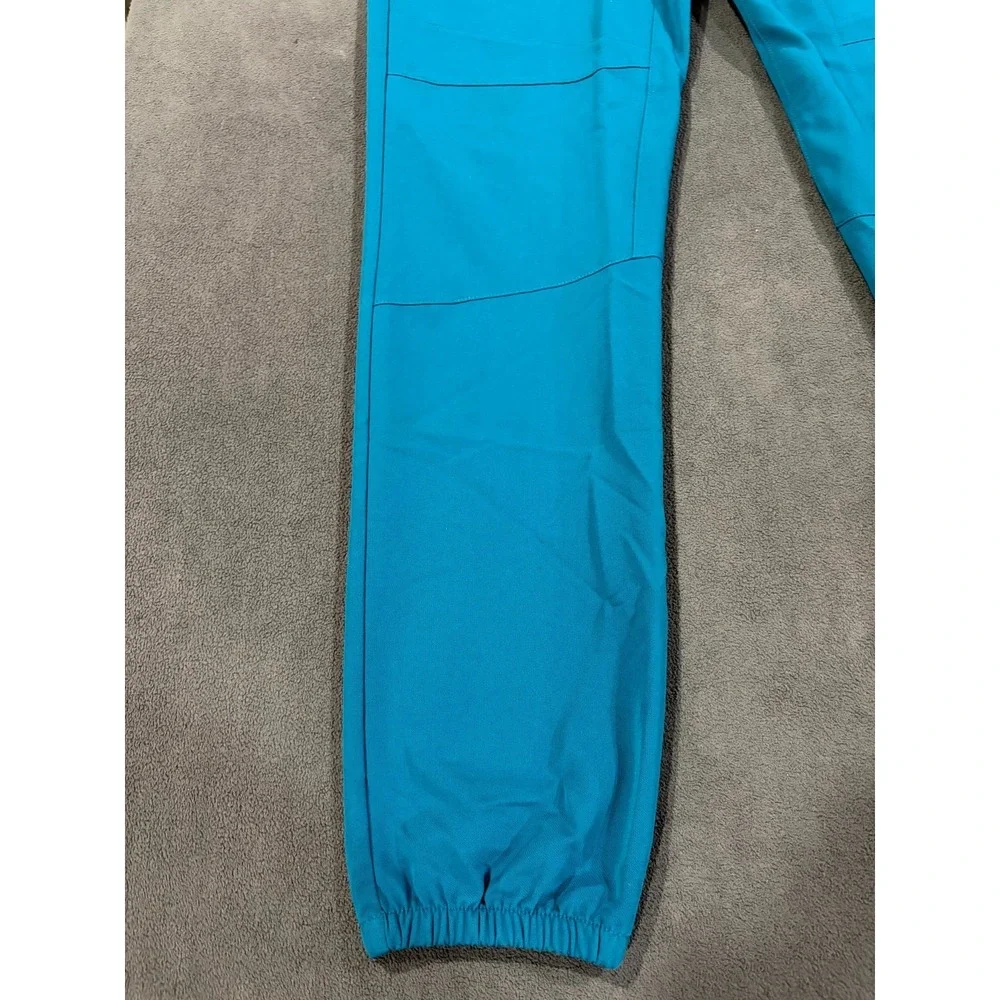 FIGS Technical Collection Cargo Scrub Pants Womens S/T Blue Drawstring Waist